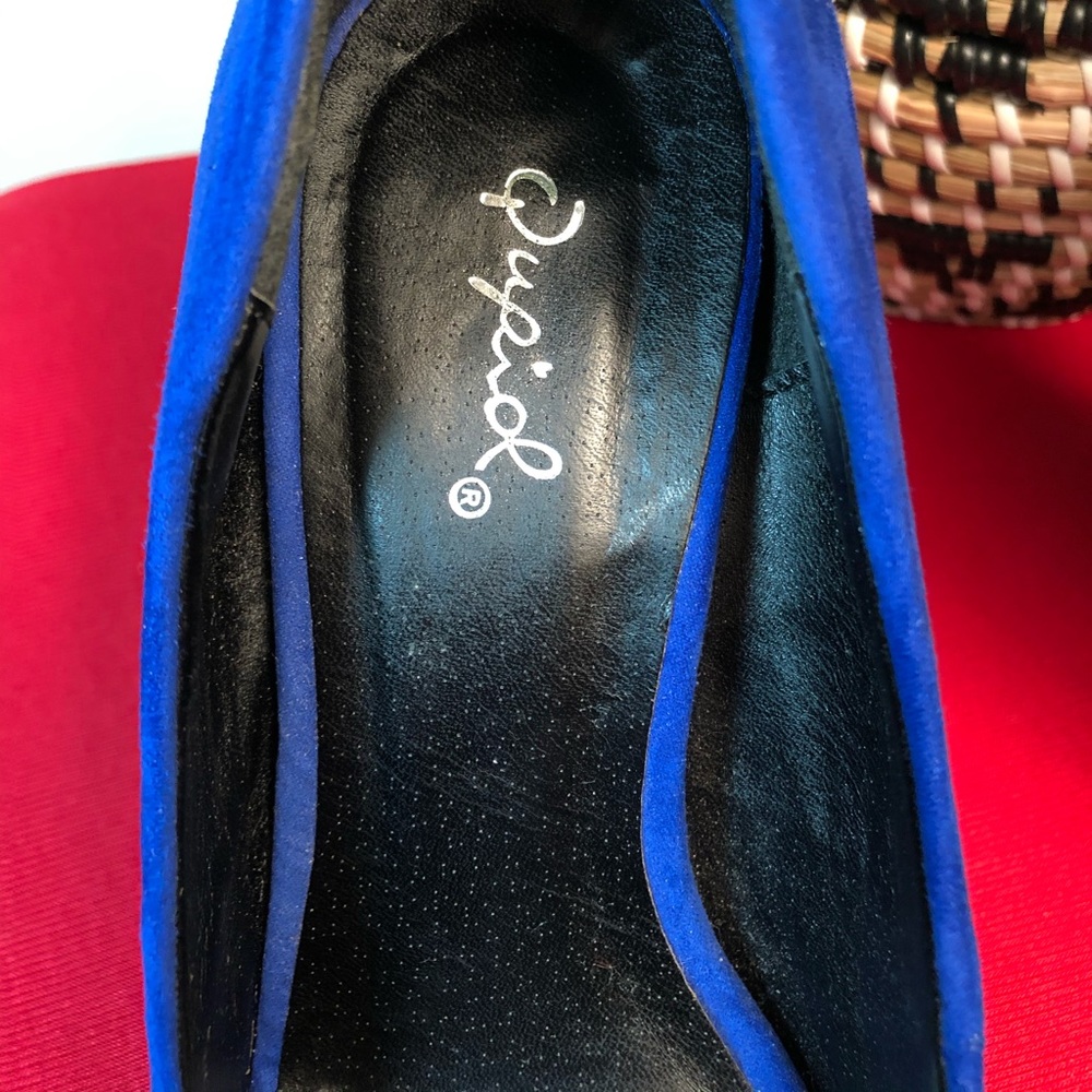 🛑SOLD📦 • 
Barbie Peep Toe Platforms Cobalt Blue Faux Suede - Picture 5 of 8